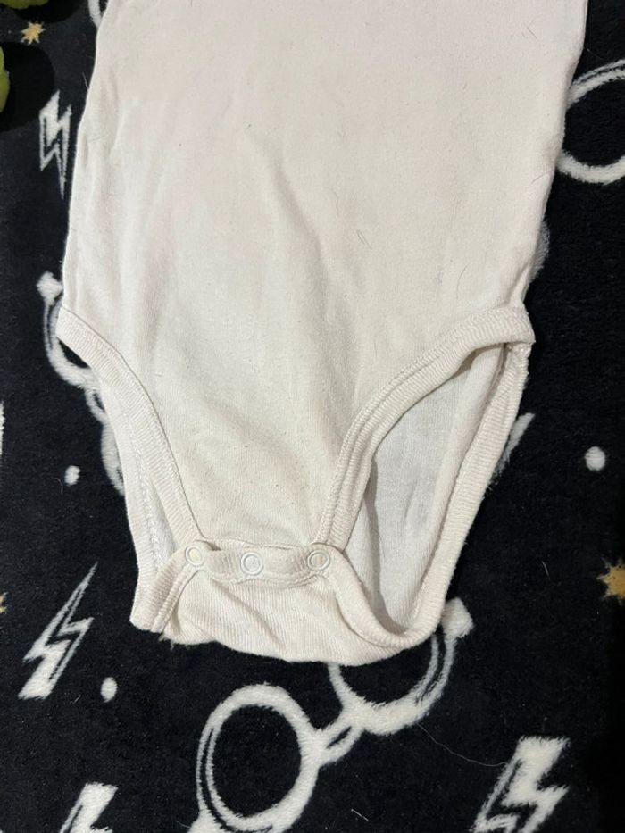 Body manche courte blanc 9 mois - photo numéro 2