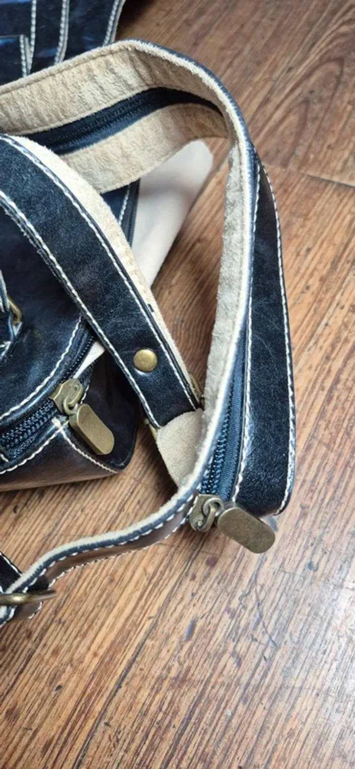 Sac David Jones vintage cuir - photo numéro 7