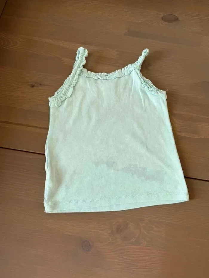 Débardeur bleu turquoise H&M 12-18 mois fille TBE - photo numéro 3