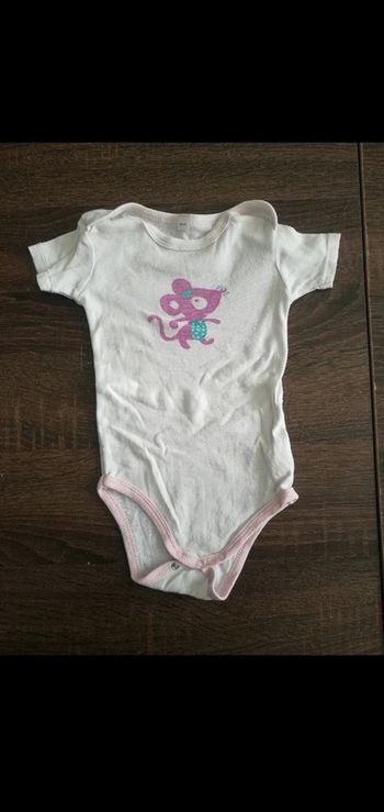 Bodie manches courtes blanc 80 cm