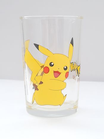 Réf 1# Pikachu État neuf Verre à moutarde eau franchise pokemon Nintendo