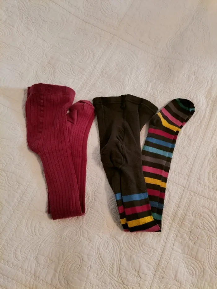 2 paires de collants - 10 ans - pointure 30