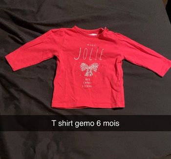 T shirt manche longue gemo 6 mois