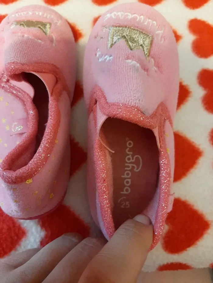 Chaussons pantoufles babygro pointure 25 fille - photo numéro 8