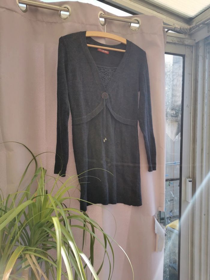 Jolie tunique pull LIN Trama t S/M cachemire - photo numéro 3