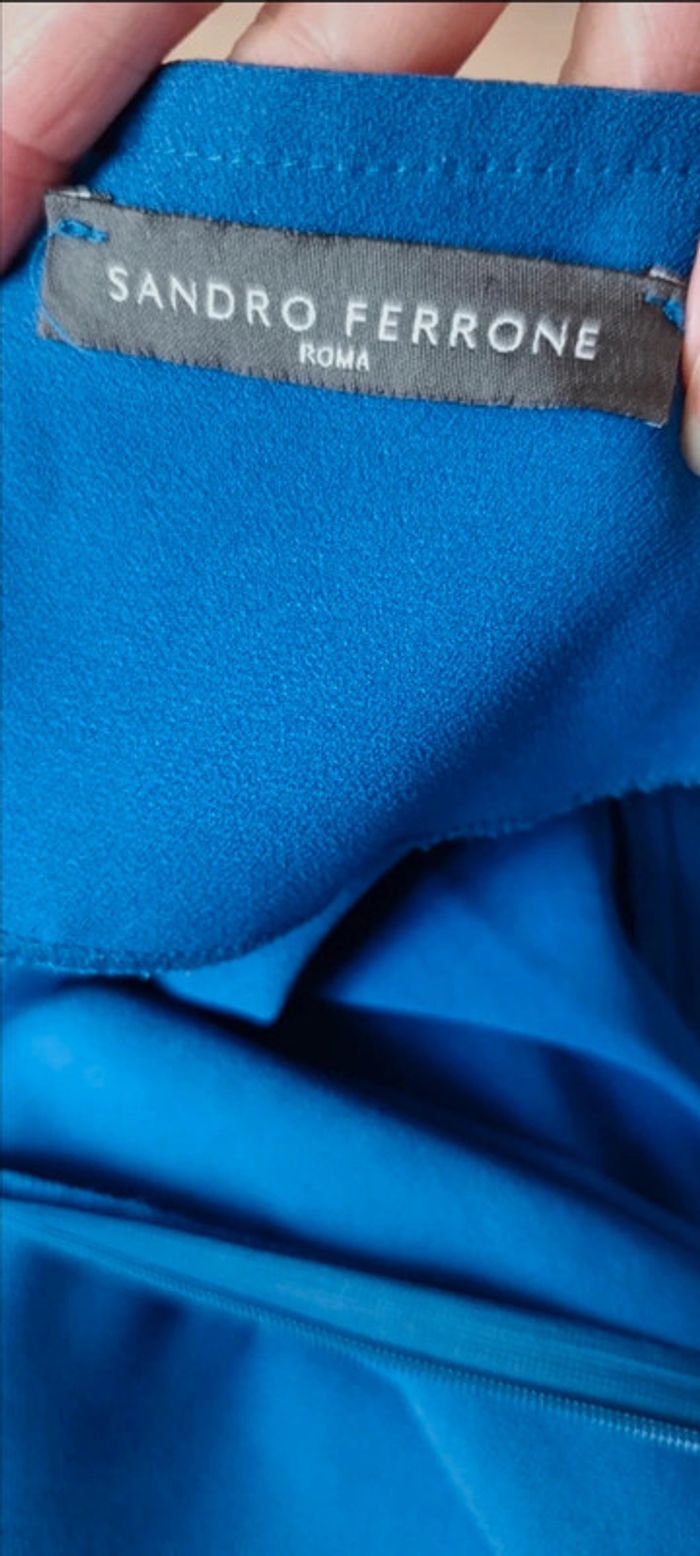 Sublime robe chic bleu taille L - Sandro ferrone - photo numéro 3