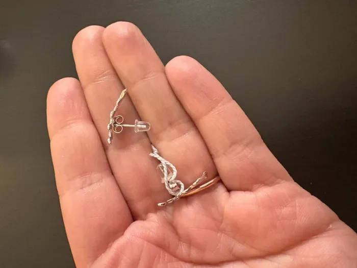 Boucles d’oreilles feuilles longues - photo numéro 2