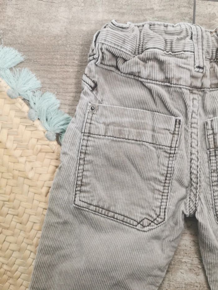 Pantalon Timberland 😻velour côtelé beige gris 9mois - photo numéro 8