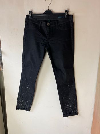 Jean femme noir skinny avec strass – taille L