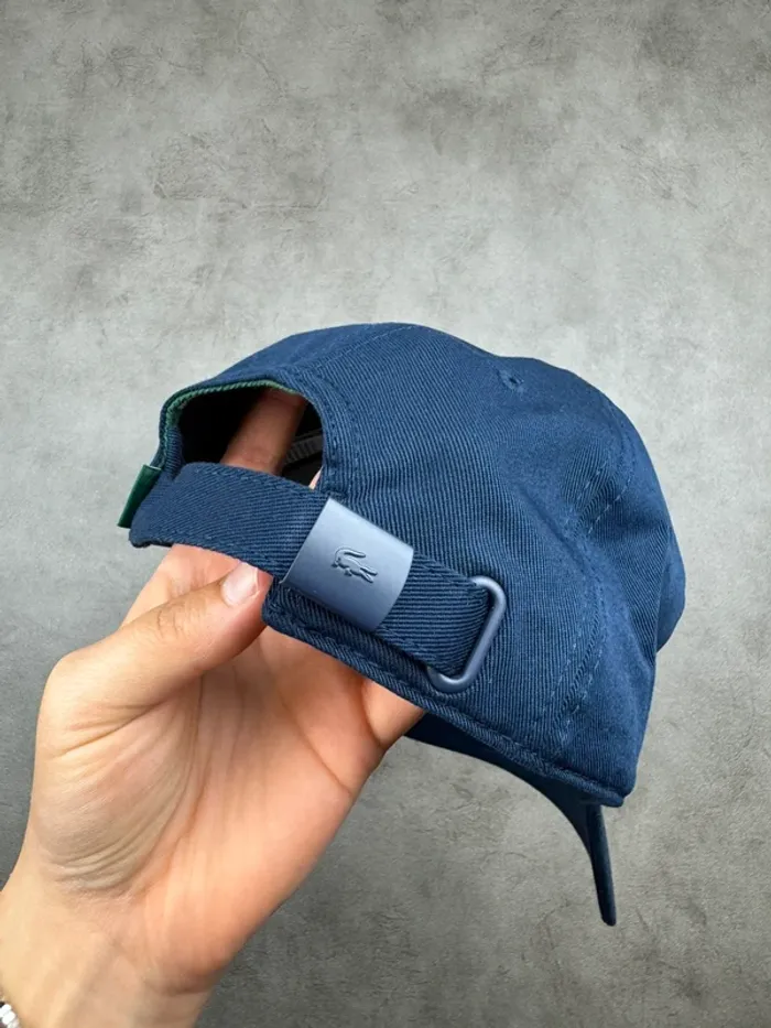 Casquette Lacoste Bleu marine Logo Brodé Neuve - photo numéro 4
