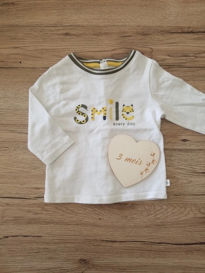 Tee-shirt manches longues 3 mois