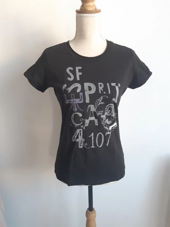 Tee shirt noir avec inscriptions Esprit T40