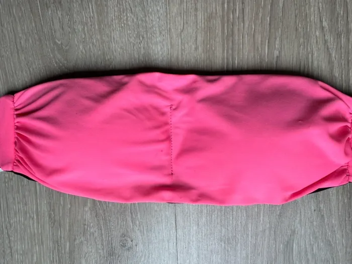 Haut de maillot de bain bandeau rose et noir réversible Power flower - photo numéro 5