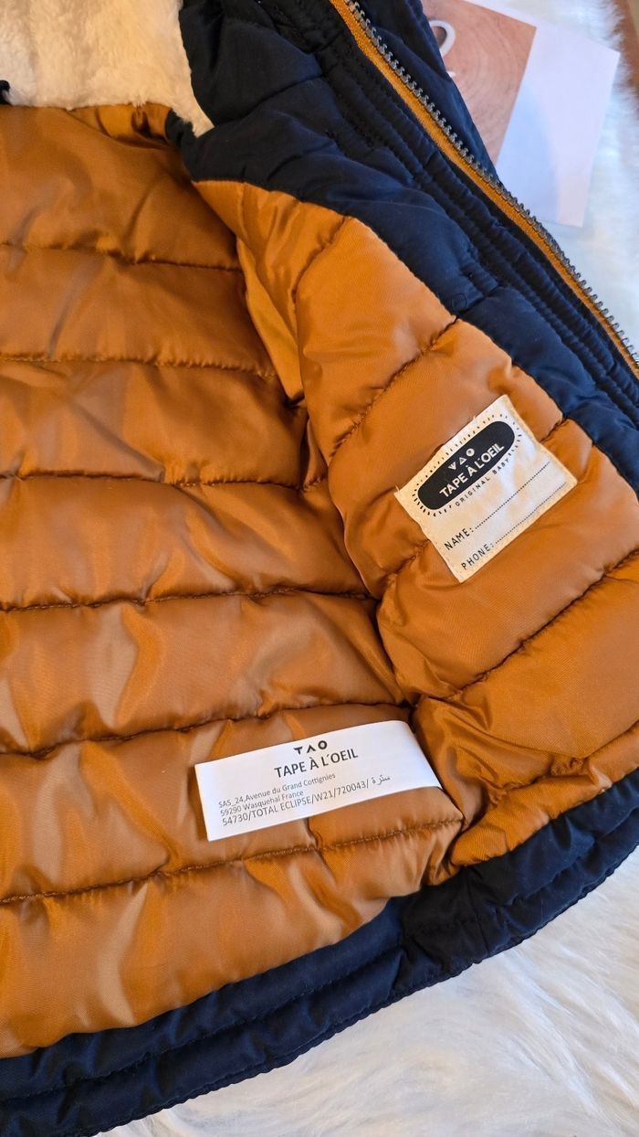 NEUF (NON PORTÉ) 🏷👌👌🤩😍💙💥superbe parka chaud /déperlant 12 mois garçon(fourrure amovible)💙😍🤩👌 - photo numéro 7