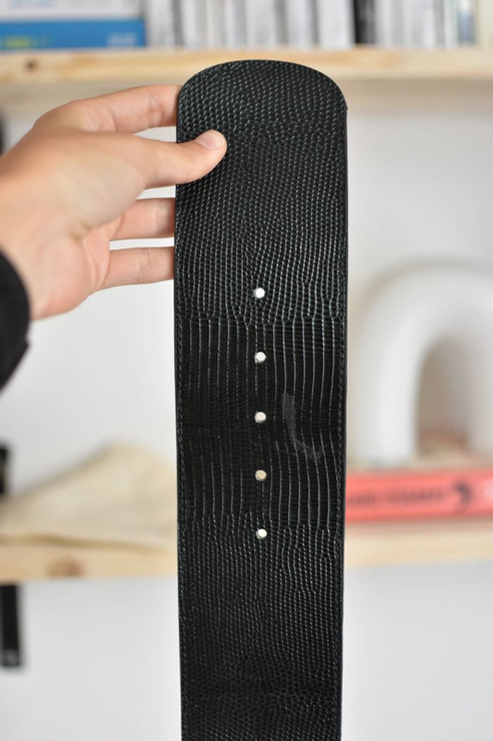 Ceinture Masha en cuir vert de la marque Sézane, taille 90 - photo numéro 7