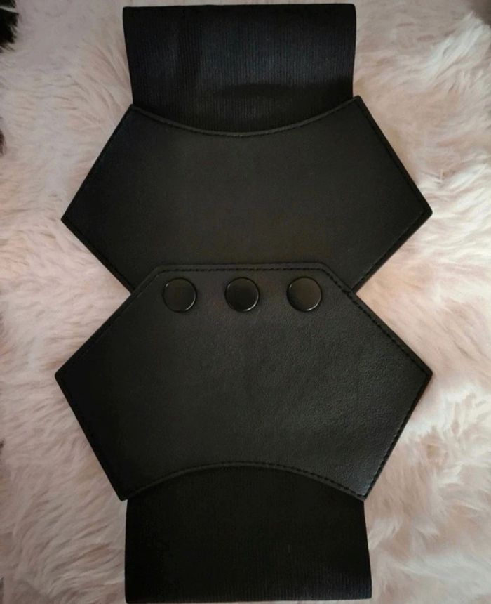 A41 ceinture gaine corset vintage rétro ajustable noire - photo numéro 4