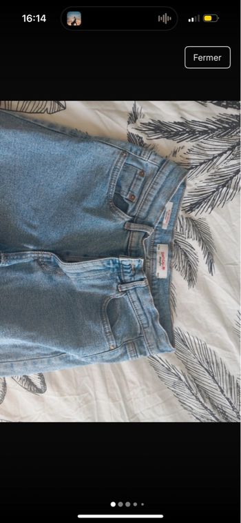 jeans mom bleu femme