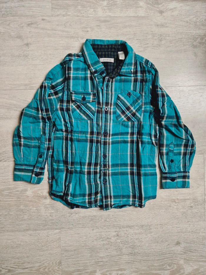 Chemise à carreaux manches longues Okaïdi 6 ans - photo numéro 2