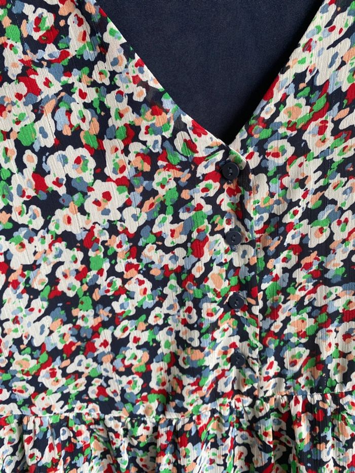 Robe fluide avec motif fleurs floral - photo numéro 2
