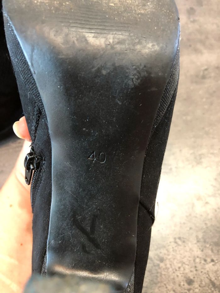 bottines / boots noires à talons vertigineux 40 - photo numéro 6