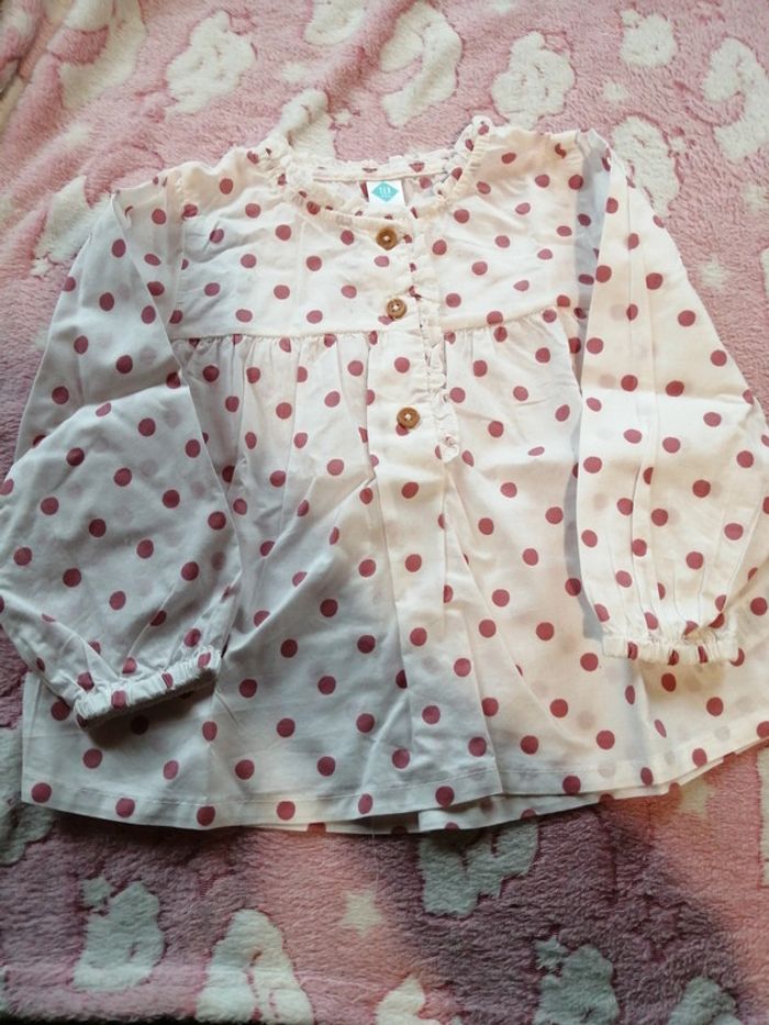 Blouse à pois vintage - photo numéro 2