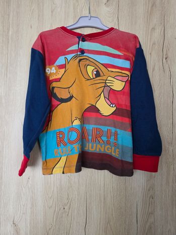PYJAMA 2 PIÈCES DISNEY THE LION KING TAILLE 5/6 ANS