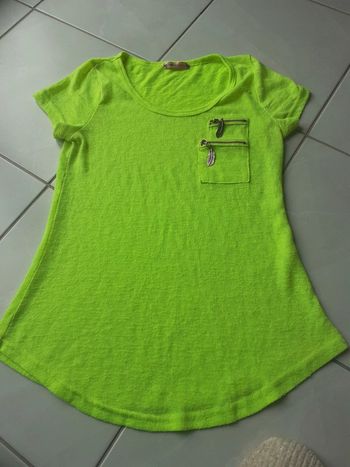 Tee-shirt manches courtes jaune fluo 36