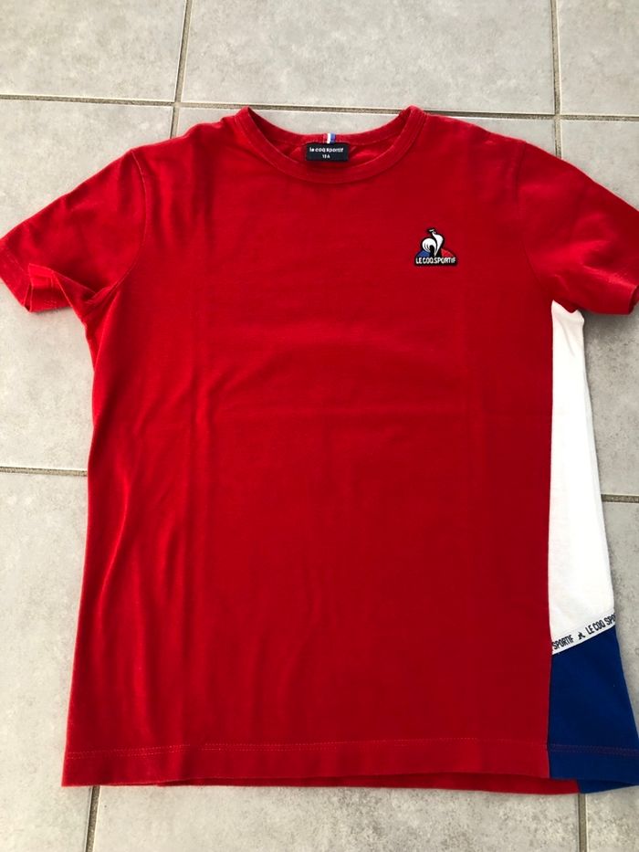 T shirt garçon rouge le coq sportif - photo numéro 2
