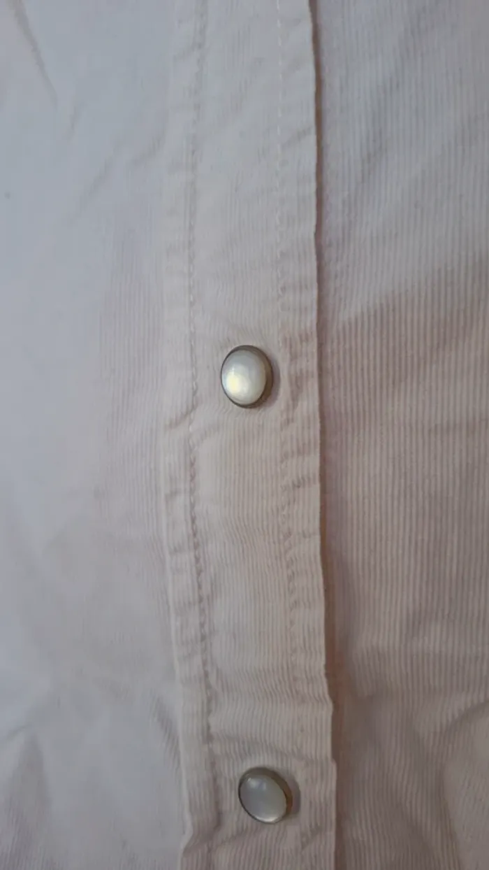 Superbe chemise en velours beige Janne Mill - Modèle LILI taille M - photo numéro 7