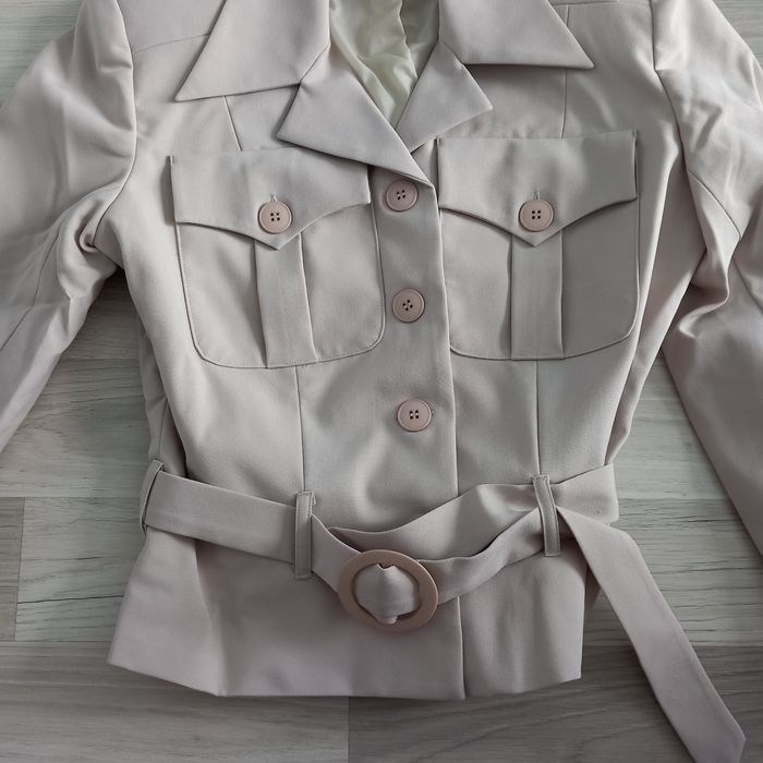 Ensemble tailleur femme (veste + jupe) beige Casual groupe taille M - photo numéro 4
