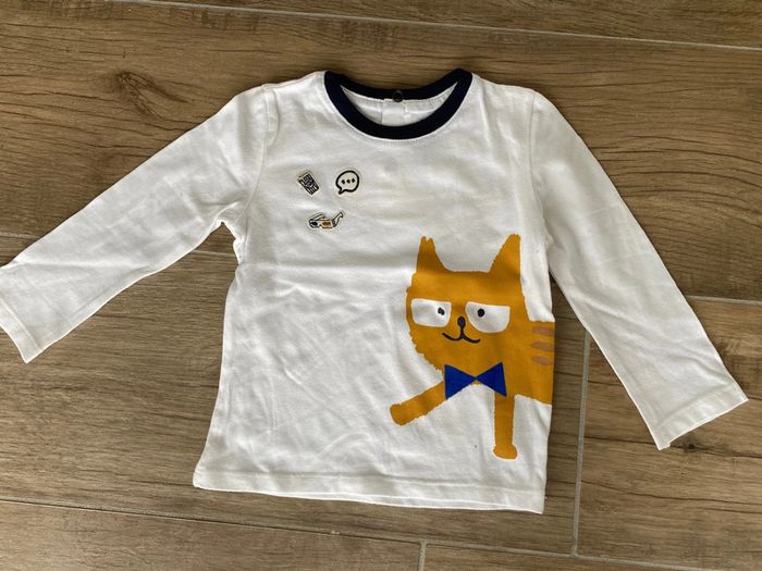 Tshirt ML Catimini 18 mois 80cm neuf lavé jamais porté