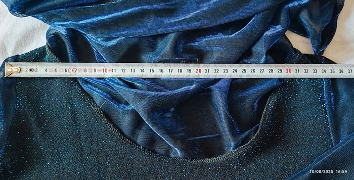 Haut à paillettes, bleu T 36 - photo numéro 4