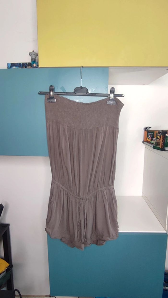 Combishort bustier taupe R2banjo, Taille Unique - photo numéro 2