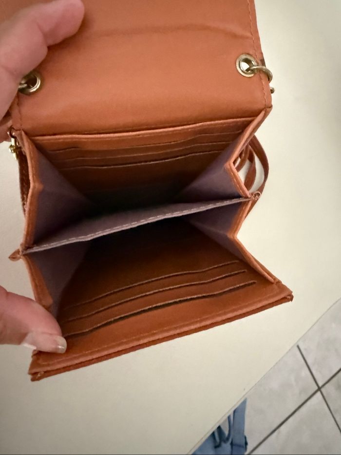 Pochette bandoulière camel - photo numéro 4