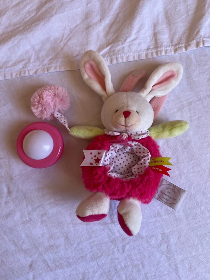 Doudou avec lumière douce rose - photo numéro 2