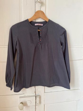 Blouse voile de coton anthracite Monoprix taille 12 ans
