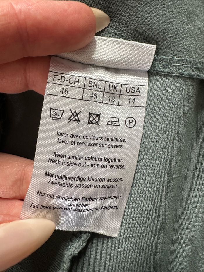 Pantalon taille haute vert eucalyptus et noir Damart T46 3XL - photo numéro 8