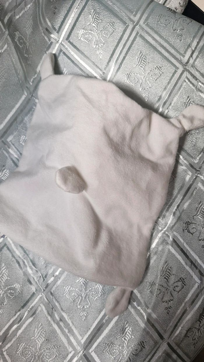 Doudou plat chien blanc baby  tex - photo numéro 4
