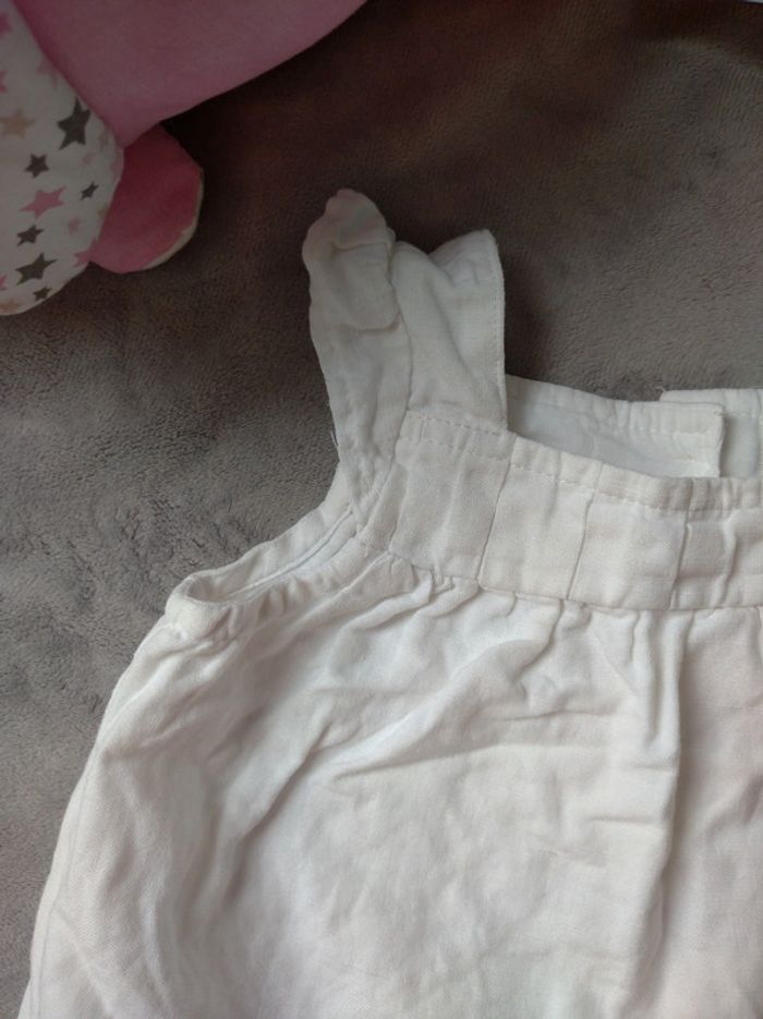Robe avec petit fleur en tissu à droite Fille 3 mois Cadet Rousselle - photo numéro 3