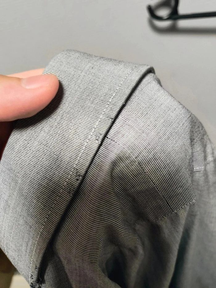 Chemise Ralph Lauren grise à motif micro-carreaux – Élégance intemporelle - photo numéro 9