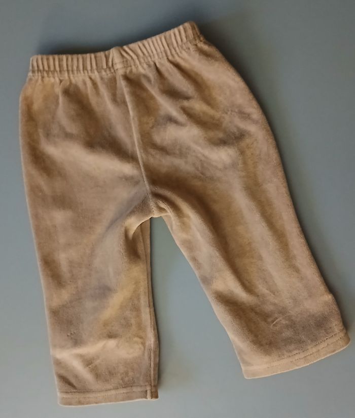 ensemble gris en velours 6 mois 3 pommes - photo numéro 3