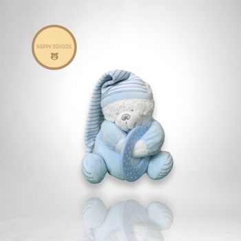 Peluche doudou ours bleu Max & Sax A465
