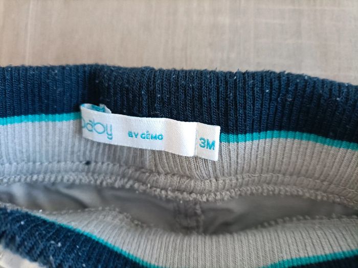 Pantalon gris retroussable Gémo 3 mois - photo numéro 3