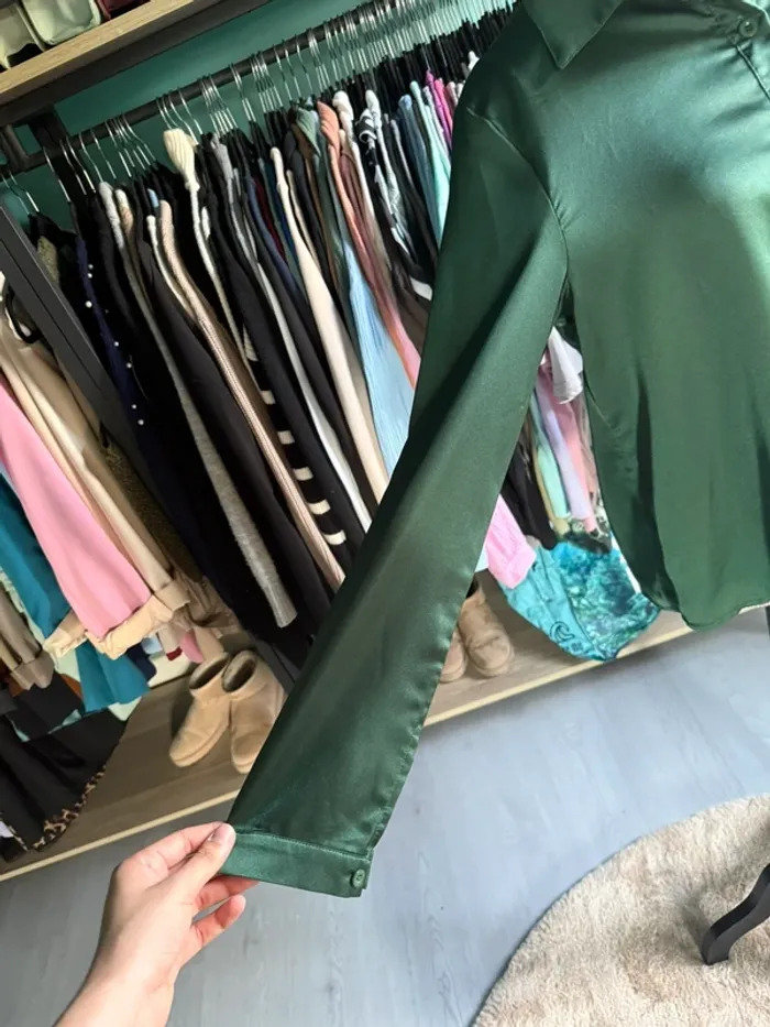 chemise shein satin - photo numéro 3