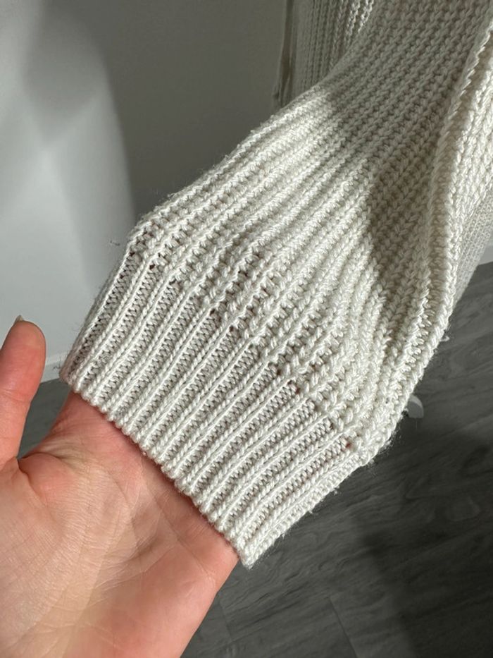 Robe pull oversize en crochet tricot beige crème T40/42 L/XL - photo numéro 4