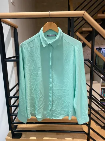 Chemise bleu vert