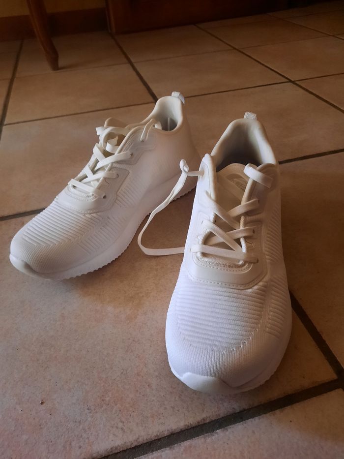 Baskets blanches femme Skechers - photo numéro 4