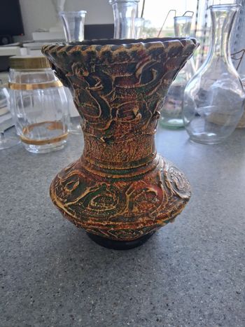 Vase poterie espagnol  multicolore
