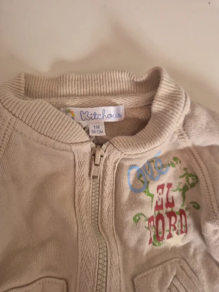 Gilet zippé 1 mois - photo numéro 2