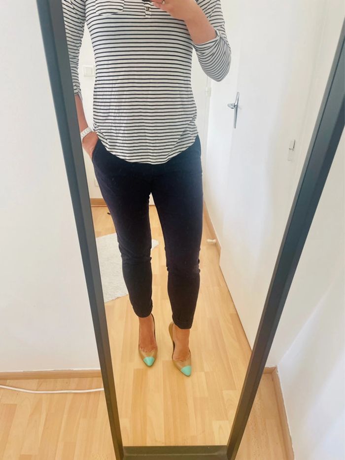 Pantalon H&M bleu marine - photo numéro 2